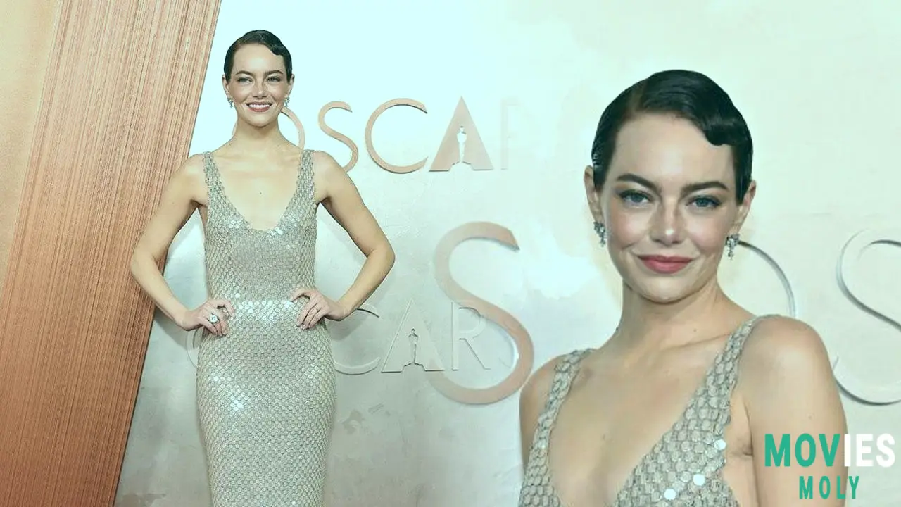 Emma Stone Owns the Oscars: Stunning Looks Reunion with Ex & Hilarious Dress Mishap! - MoviesMoly image 8