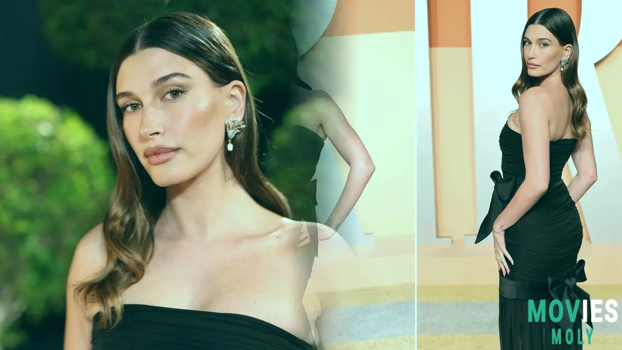 Hailey Bieber Dazzles Solo at Vanity Fair Oscars Party: All Eyes On Her Stunning Look and Baby News image 3