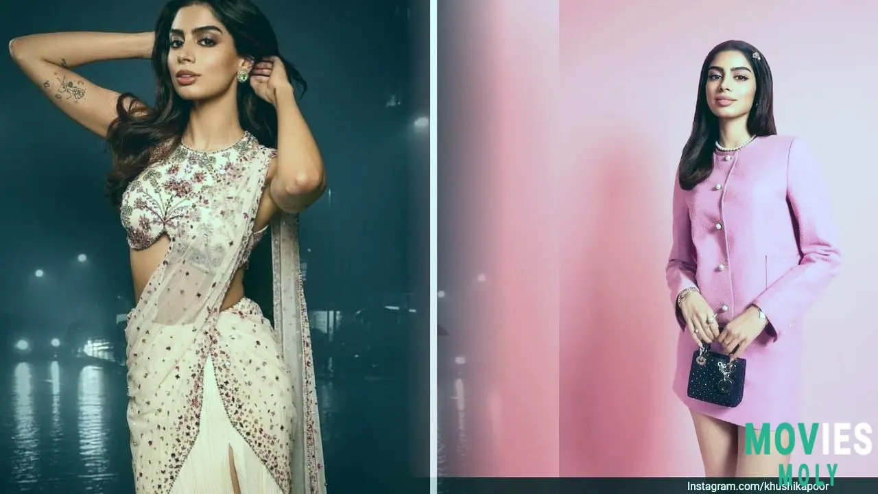 Khushi Kapoor: From Saree Glam to Barbiecore Dreams This Bollywood Newbie is Turning Heads! image 4