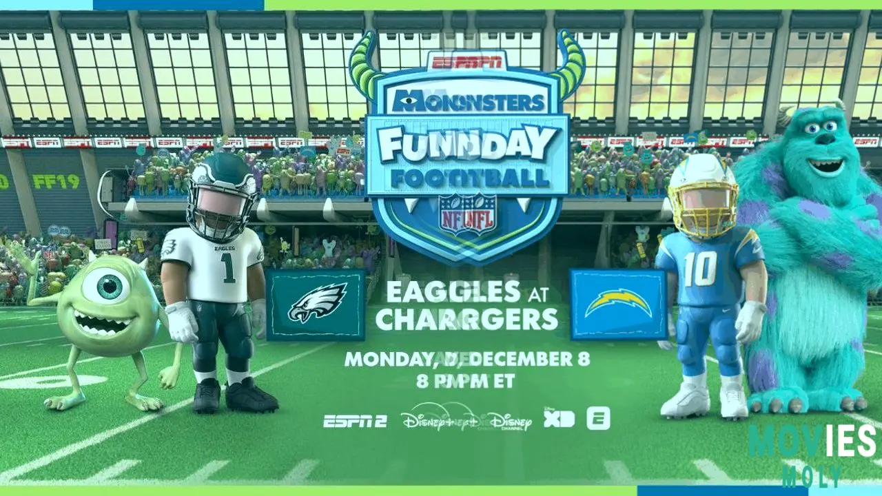 Monsters Funday Football: Pixar's Mike & Sulley Tackle NFL's Eagles vs. Chargers! image 6