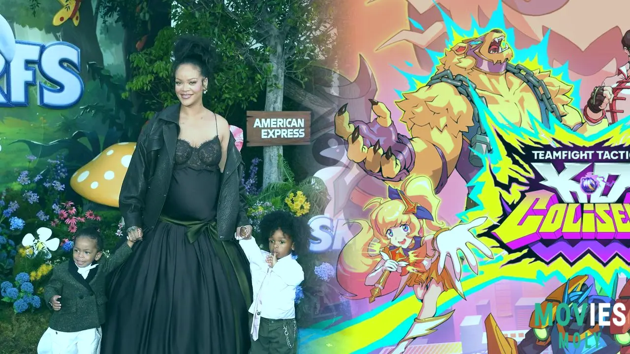 Rihanna's family affair: RZA and Riot go to the "Smurfs" premiere with her. image 6