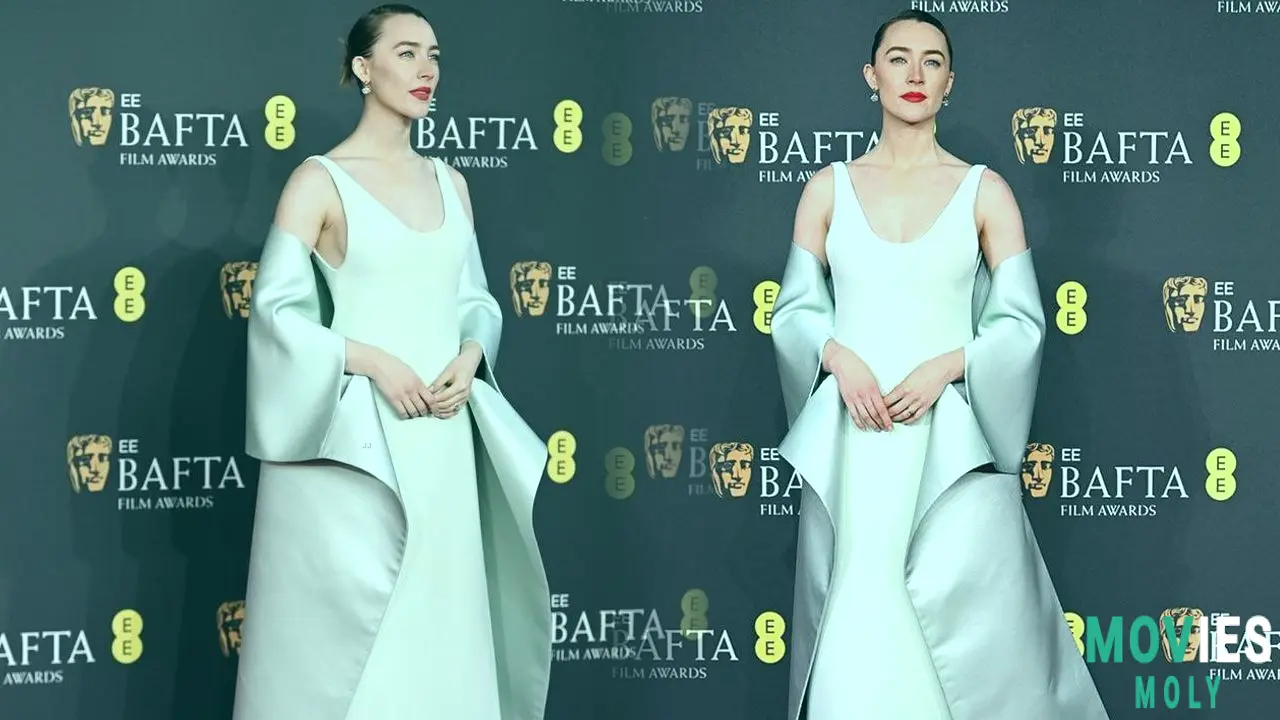 Saoirse Ronan Shines at BAFTAs: Red Carpet Date Night IFTA Wins & 'The Outrun' Buzz - MoviesMoly image 5