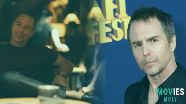Sam Rockwell discusses his viral White Lotus monologue, acting style, and surprising career moments.