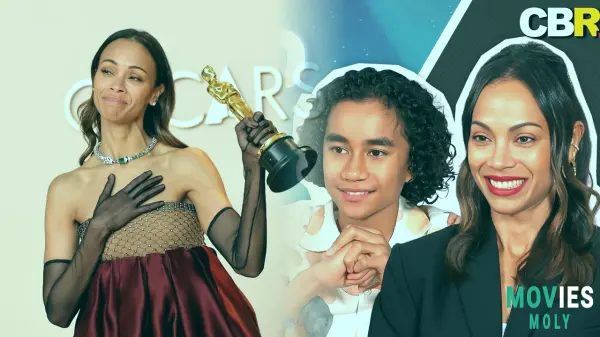 Zoe Saldana's Oscar has its own set of pronouns, and her new animated film helps with family "cool points"